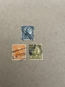 US Scott #557 #587 #589 Roosevelt 5¢ Perf 11 Garfield 6¢ & Grant 8¢ Perf 10 Used - Picture 1 of 2