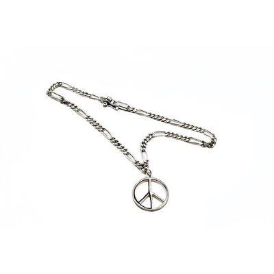 Unisex Vintage 11" Solid ankle chain bra. Double clasp 925 Sterl. Silver 3.5 mm  - Image 1 of 4