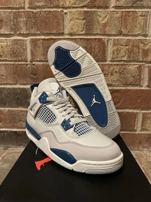 Nuevo 6.5 Nike Air Jordan 4 IV GS Retro Militar Azul Off White HF4281-141 Juvenil Foto 1 de 4