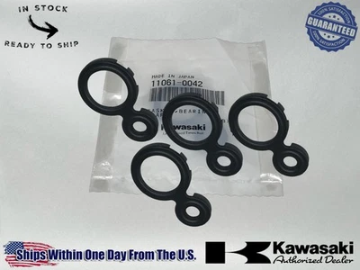 4 JUNTAS DE TAPA DE COJINETE Kawasaki genuinas OEM 2003-06 NINJA ZX-6R 11061-0042 Foto 1 de 4