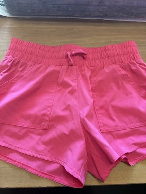 YPB Abercrombie Kids Stretch Breathable Shorts Pockets Lined Hot Pink 13/14 - Image 1 of 2