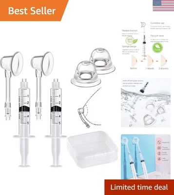 Aspiradores suaves para mamilos não cirúrgicos - 2 peças conjunto de silicone ultraconforto - Imagem 1 de 4