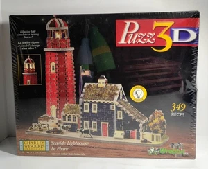 Puzz 3D Seaside Lighthouse With Working Light 349 Pieces SEALED 1999 Wrebbit - Bild 1 von 6