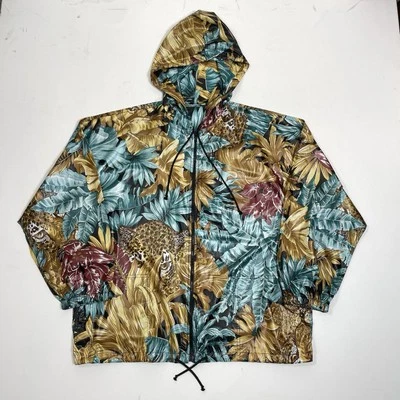 Salvatore Ferragamo 夹克男式均码风衣连帽豹丛林 — 第 1/4 张图片