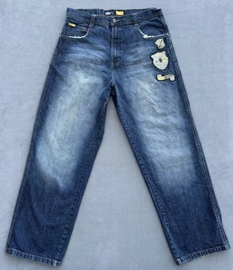 Vintage Southpole Blue Jeans Dynamic Equipment Straight Leg 36 X 33 RN82628 Y2K - Picture 1 of 24