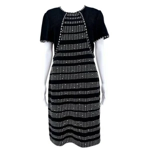 St. John Knit Midi Wool Bodycon Dress Black 10 - Bild 1 von 6