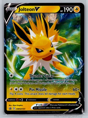 Jolteon V - SWSH151 - Pokemon Sword & Shield Promo Ultra Rare Holo Card NM - Image 1 of 3