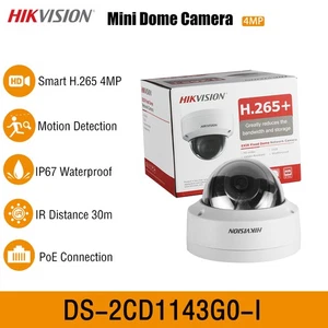Hikvision 4MP POE IP Network Camera DS-2CD1143G0-I 2.8MM/4MM Dome H265+ - Picture 1 of 12