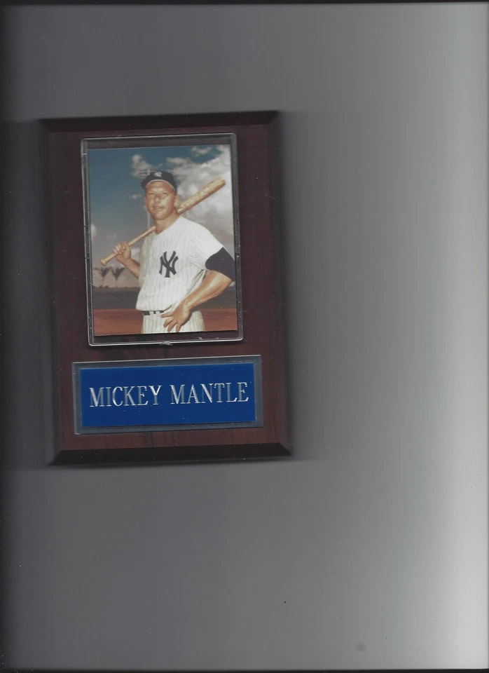 MICKEY MANTLE PLAQUE BASEBALL NEW YORK YANKEES NY MLB - Image 1 of 1
