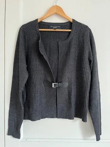 paul costello grey wool mic cardigan xl - Picture 1 of 6