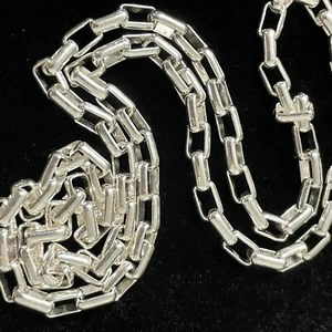 Collana catena argento sterling 925 rodiato 18" 5mm Made in Italy 17g - Foto 1 di 6