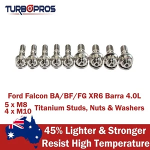 Titanium Turbo Charger Stud Kit For Ford Falcon XR6 BA/BF/FG Barra - Picture 1 of 4