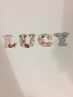Decorative Wooden Floral Letters Spell Lucy Personalised BN