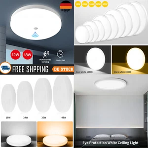 LED DECKENLEUCHTE DECKENLAMPE SCHLAFZIMMER BAD WOHNZIMMER KÜCHE FLUR LAMPE IP44 - Bild 1 von 124