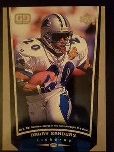 BARRY SANDERS UPPERDECK GAME DATED CARD - Picture 1 of 2