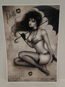Nathan Szerdy SIGNED Death Calendar Art Print Pin-Up Sandman Vertigo - Picture 1 of 3