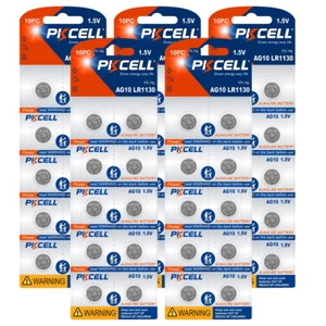 50Pcs LR1130 Battery LR54 AG10 389 390 Button Cell 1.5V Alkaline Batteries - Picture 1 of 7
