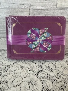 Creative Memories 5x7 Mauve Purple Sentiments Scrapbook Album RARE Gold Accents - Picture 1 of 3