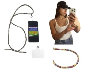 1 Collier Ethnique A2 Corde 6MM 120CM Attache Plastique Trasp. Porte Téléphone - Photo 1 sur 7