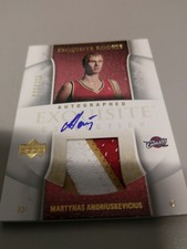 2006-07 UD Exquisite Basketball M. Andriuskevicius Rookie Auto/patch #222/225