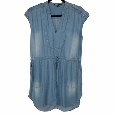 Vestido Love Culture Sin Mangas Cambray Corbata Cintura Talla M Foto 1 de 4