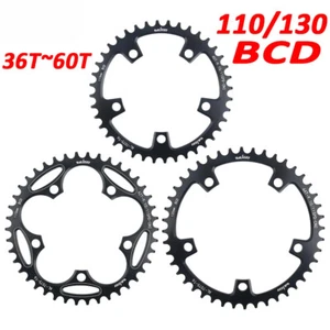 Chainring 36T 38T 40T 42T 46T 50T Narrow Wide Star Road Bike Crown 5 Bolts Front - Picture 1 of 24