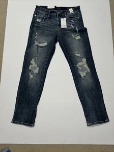 Judy Blue Boyfriend Mid Rise Jeans Juniors Size 9/29 Light Wash Denim Pants New - Picture 1 of 12