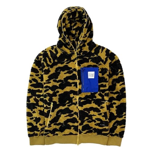 A BATHING APE (BAPE) Rara giacca Bape A BATHING APE 1ST CAMO BOA full zip leopardata nera usata taglia XL