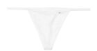 Victorias Secret weißes V-String-Höschen Größe S Logo V weich Stretch Baumwolle neu mit Etikett