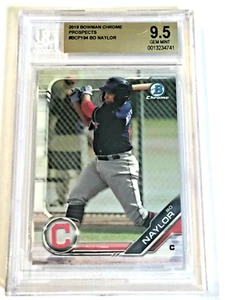 🔥 Bo Naylor 2019 Bowman Chrome Prospects # BCP194 BGS 9.5 GEM MINT INDIANS - Picture 1 of 2