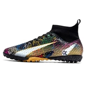 Kids Soccer Shoes Indoor Futsal Turf Youth Soccer Cleats Boys 5.5 Big Kid Black - Picture 1 of 6