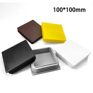 100x100mm Square Plastic End Caps Blanking Plugs Tube Box Section Inserts New - Picture 1 of 18