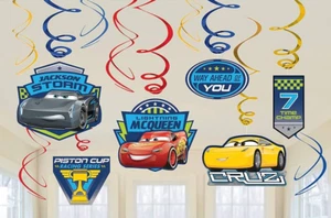 Disney Cars Birthday Party Decorations 24 Pcs Hanging Swirls Spirals - Picture 1 of 2