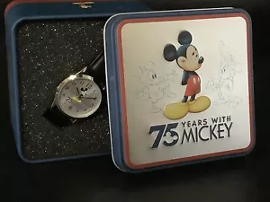 Brand New Unique Disney Mickey Mouse Watch Special Edition Tin Box 75yrs NIB - Picture 1 of 10