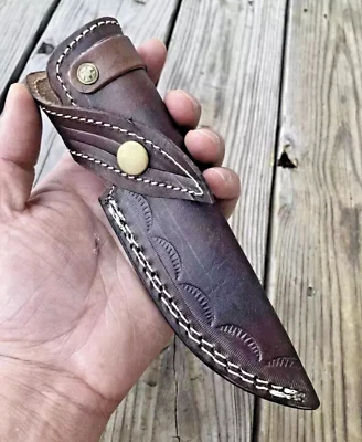 AJ SANITY KNIVES SHEATH Handmade Fix Blade Knife Leather Sheath Holster Knives Case Vertical Belt Carry