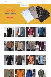 Dropshipping Website Ecommerce Business Affiliate, Free Hosting, Men's Shirts - Picture 1 of 10