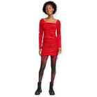 Wild Fable Velvet Long Sleeve Cinched Mini Bodycon Dress Medium Ruched Holidays