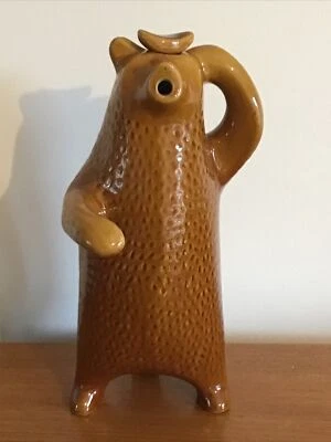 Vintage Bear Shaped Jug, Art Pottery Rare Animal Figure, Quirky Unusual - Image 1 of 4