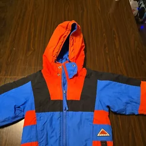 Vintage Ski Slope Jacket Youth 4T Neon Bright Colors 1990s - Picture 1 of 10