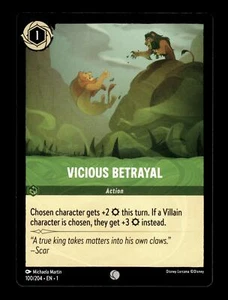 2023 Disney Lorcana First Chapter Non Foil Common #100/204 VICIOUS BATTLE - Picture 1 of 2