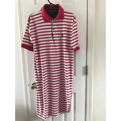 Camisón unisex vintage a rayas rojas y blancas Nautica de los años 90 talla S/M Foto 1 de 4