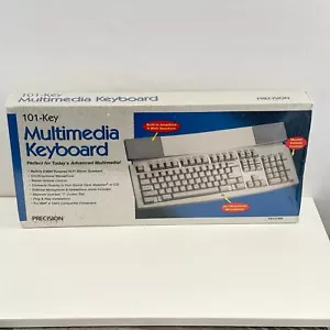 Precision 101 Key Multimedia Keyboard KB101MM Built-in Speakers & Mic - Picture 1 of 6