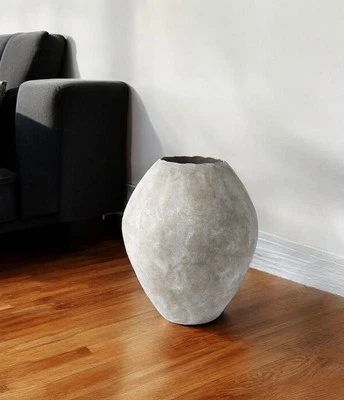 Jarrón de piso de cerámica de cilindro tostado de 28" Foto 1 de 4