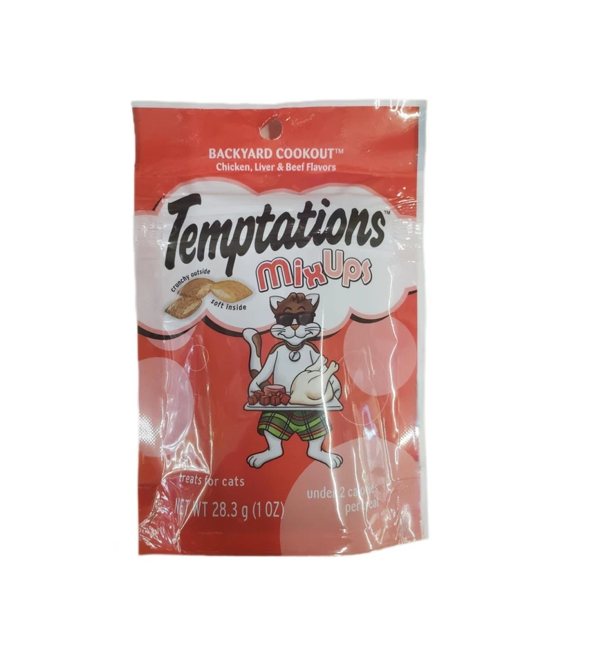 Temptations Mixups Backyard Cookout Sabor 1 oz Paquete de 4 Foto 1 de 2