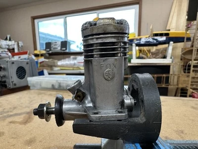 Motor de avión modelo de control de línea de motor de acrobacias FOX 35 de colección Foto 1 de 4