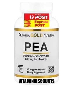 PEA (Palmitoylethanolamide) 120 Veggie Capsules 600mg per serve 2caps top value - Picture 1 of 3