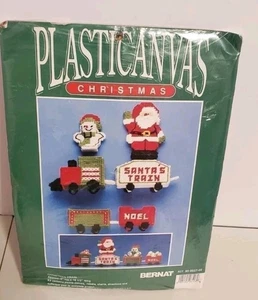 Vintage Sealed Bernat Christmas Train Needlepoint Kit, Christmas Craft Kit - Picture 1 of 3