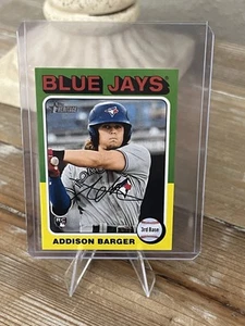 2024 Topps Heritage High Number Addison Barger RC Rookie Mini SSP #725 Blue Jays - Bild 1 von 2