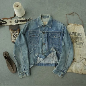 Men's Vintage 1950s Wrangler Blue Bell 111MJ Selvage 6 Dots JP Denim Jacket - Picture 1 of 8