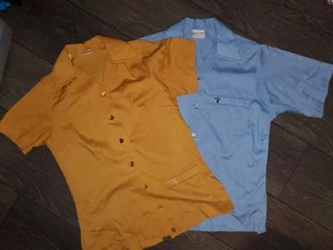 Vintage 70s King Louie Personalized Embrodered Bowling Shirts Women’s 30/ Small - Picture 1 of 10